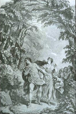 Ilustración de la primera edición de la partitura original de Viena (publicada en París, 1764) Tapa de la partitura original de Viena (París, 1764)