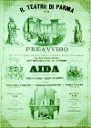 Poster de Aida - Teatro di Parma, 1872